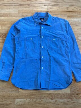 Nigel Cabourn New Medical Oxford Shirt Blue Size XXL